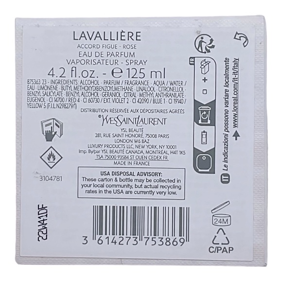 YSL Yves Saint Laurent Lavalliere Eau de Parfum 4.2 oz. - Picture 8 of 9